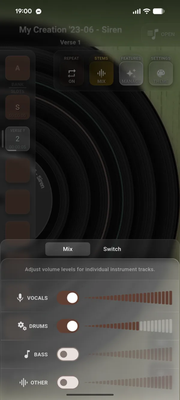 Stem Mixer UI
