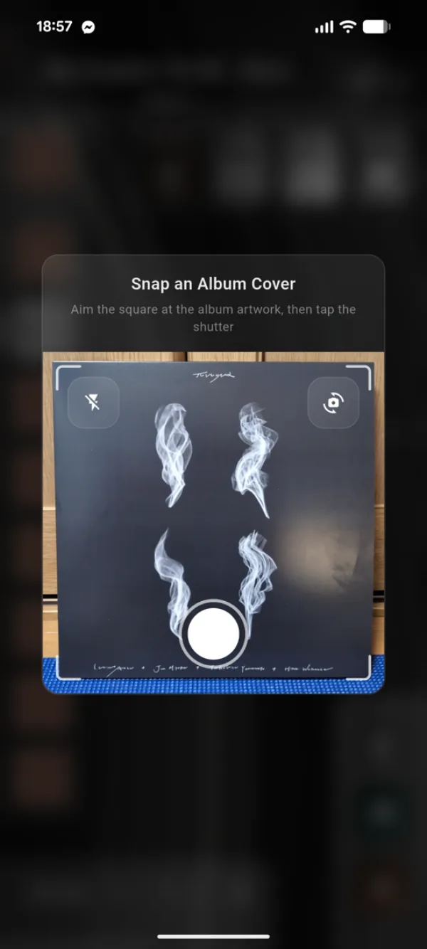 Scanning an album cover with SnagTrax